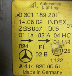 Optique avant principal gauche (feux)(phare) MERCEDES VANEO 414 Photo n°6