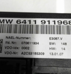 Commande chauffage BMW SERIE 1 E87
