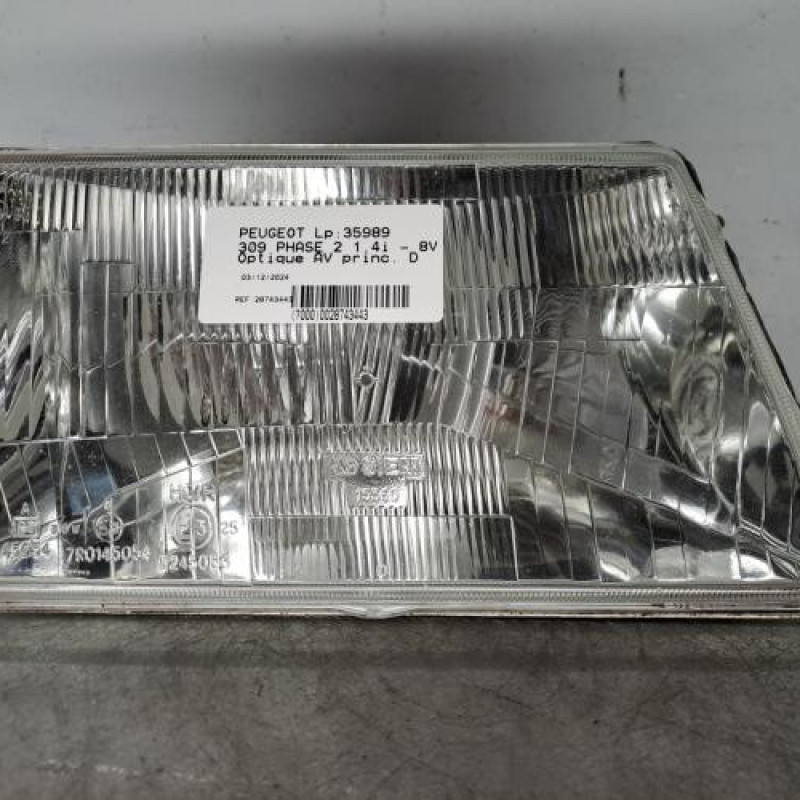 Optique avant principal droit (feux)(phare) PEUGEOT 309