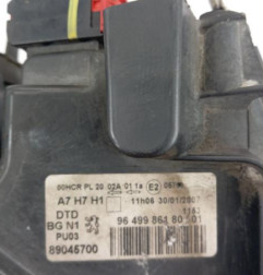 Optique avant principal droit (feux)(phare) PEUGEOT 207 Photo n°6