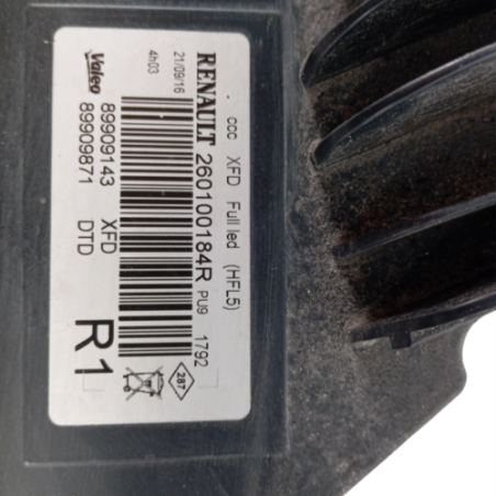 Optique avant principal droit (feux)(phare) RENAULT TALISMAN Photo n°1