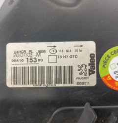 Optique avant principal gauche (feux)(phare) PEUGEOT 307 Photo n°8