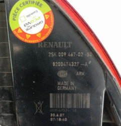 Feu arriere principal droit (feux) RENAULT SCENIC 2 Photo n°6