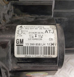 Optique avant principal gauche (feux)(phare) OPEL ZAFIRA TOURER C Photo n°6