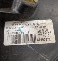 Optique avant principal gauche (feux)(phare) PEUGEOT 207 Photo n°9