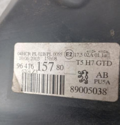 Optique avant principal gauche (feux)(phare) PEUGEOT 307 Photo n°6