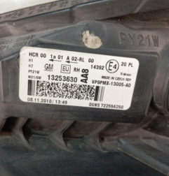 Optique avant principal droit (feux)(phare) OPEL MERIVA B Photo n°3