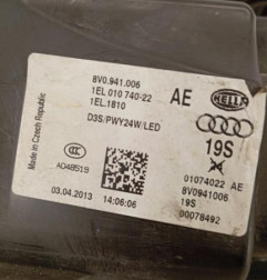 Optique avant principal droit (feux)(phare) AUDI A3 3 Photo n°9