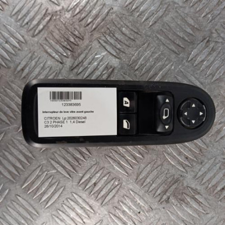 Interrupteur de leve vitre avant gauche CITROEN C3 2 Photo n°1