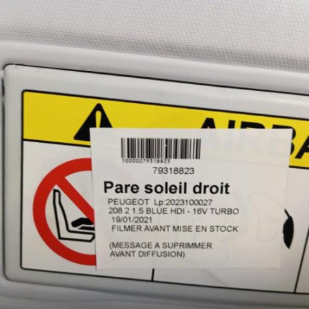 Pare soleil droit PEUGEOT 208 2