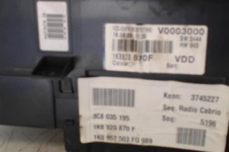 Compteur VOLKSWAGEN SCIROCCO 3 Photo n°3