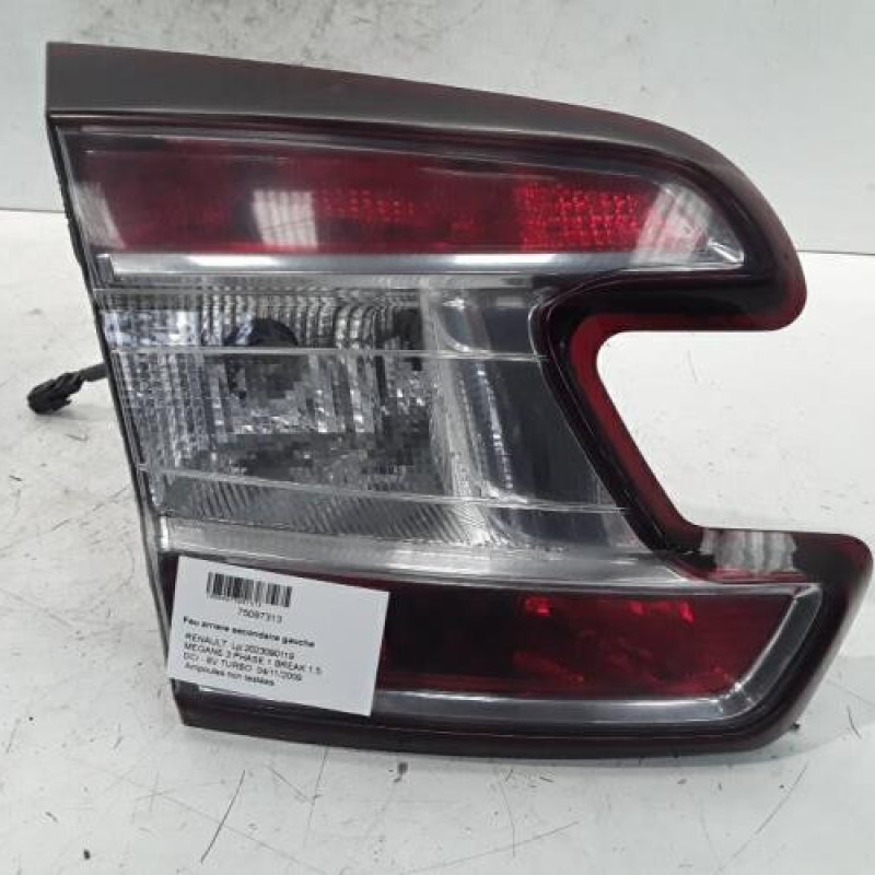 Feu arriere secondaire gauche (feux) RENAULT MEGANE 3 Feu arriere secondaire gauche (feux) RENAULT MEGANE 3