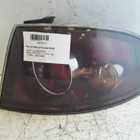Feu arriere principal droit (feux) SEAT IBIZA 3 Photo n°1