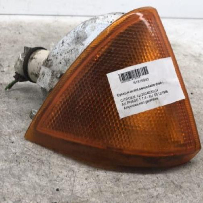 Optique avant secondaire droit (feux)(clignotant) CITROEN AX