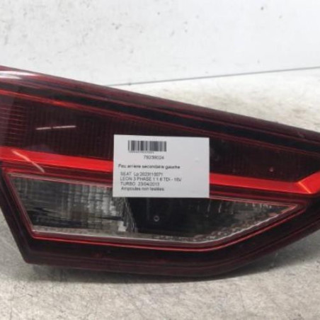 Feu arriere secondaire gauche (feux) SEAT LEON 3 Photo n°1