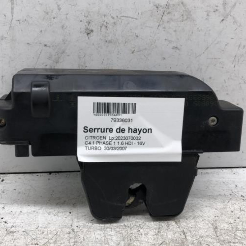 Serrure de hayon CITROEN C4 1 Serrure de hayon CITROEN C4 1