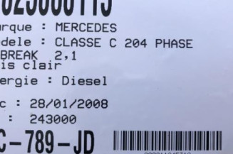 Pare soleil droit MERCEDES CLASSE C 204 Photo n°9