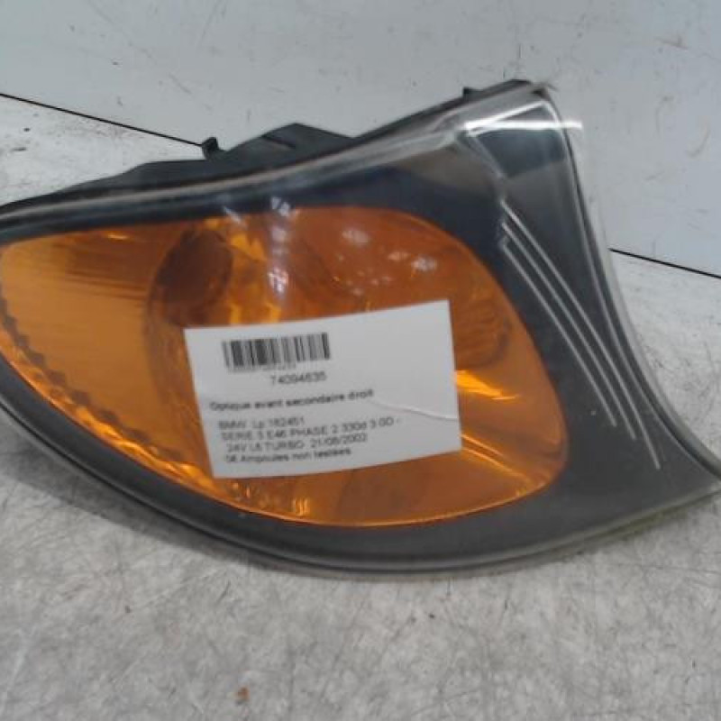 Optique avant secondaire droit (feux)(clignotant) BMW SERIE 3 E46