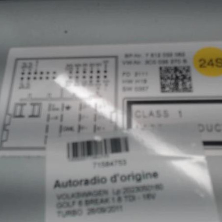 Autoradio d'origine VOLKSWAGEN GOLF 6