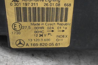 Optique avant principal gauche (feux)(phare) MERCEDES CLASSE A 169 Photo n°3