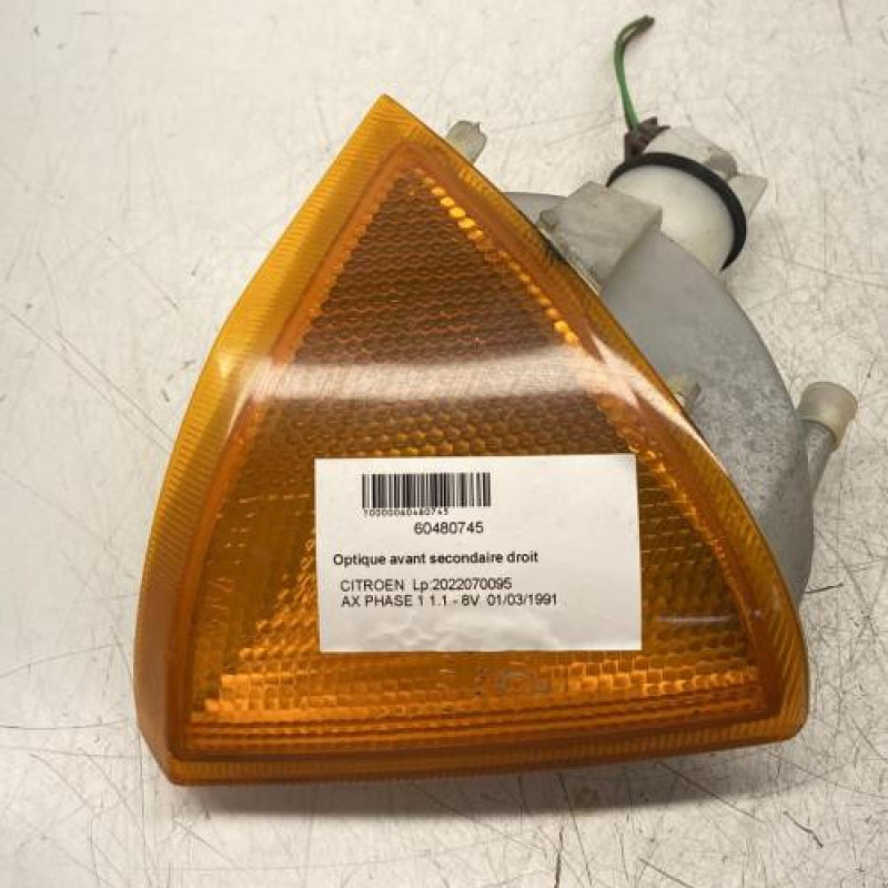 Optique avant secondaire droit (feux)(clignotant) CITROEN AX