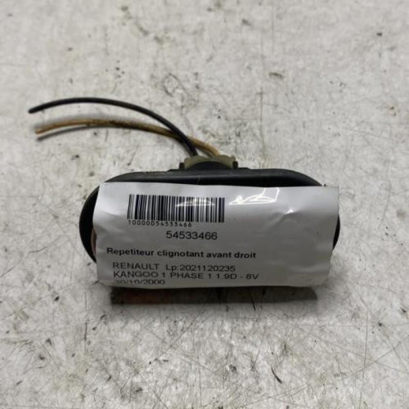 Repetiteur clignotant avant droit  (Feux) RENAULT KANGOO 1
