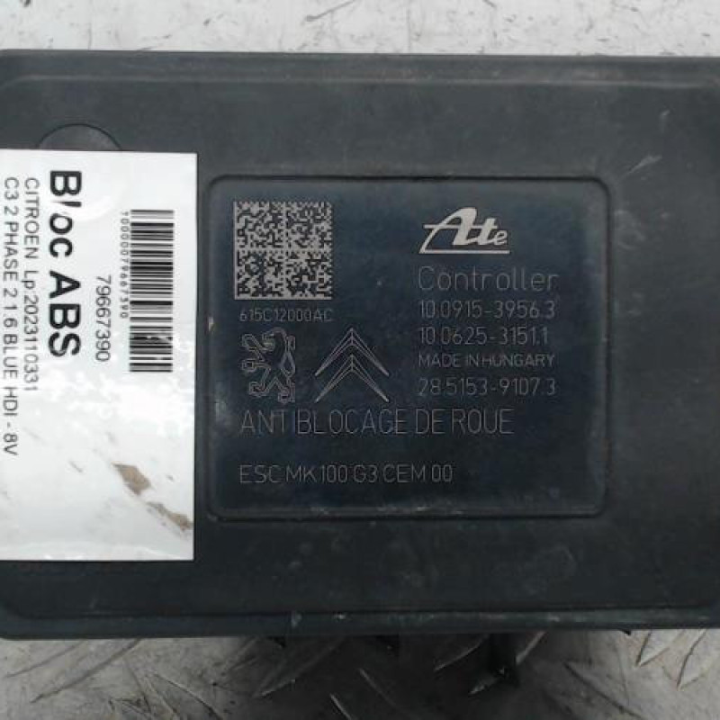 Bloc ABS (freins anti-blocage) CITROEN C3 2 Bloc ABS (freins anti-blocage) CITROEN C3 2