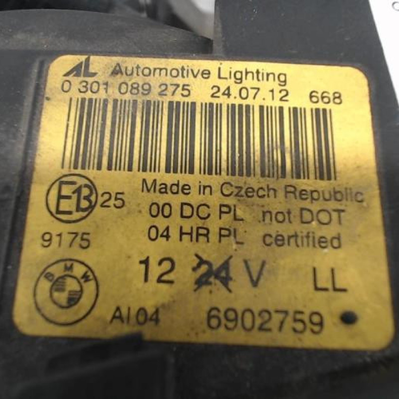 Optique avant principal gauche (feux)(phare) BMW SERIE 3 E46