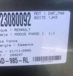 Vase de lave glace RENAULT MODUS Photo n°8