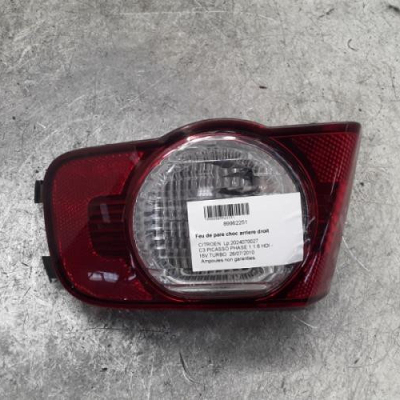 Feu de pare choc arriere droit CITROEN C3 PICASSO Feu de pare choc arriere droit CITROEN C3 PICASSO