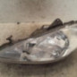 Optique avant principal gauche (feux)(phare) PEUGEOT 206